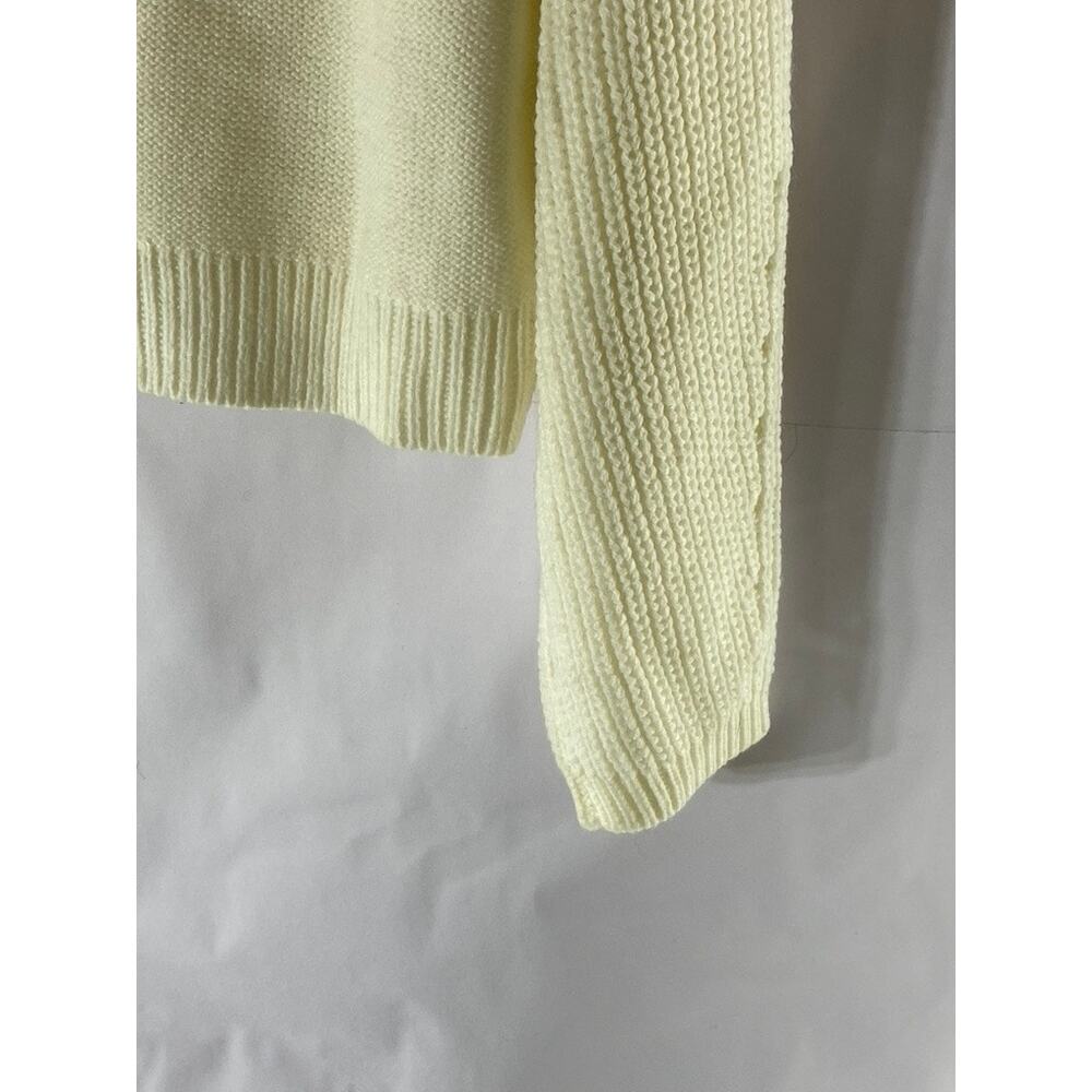ALMOST FAMOUS Women’s Cream Cable Knit Crewneck Long Sleeve Sweater SZ L - Picture 7 of 11